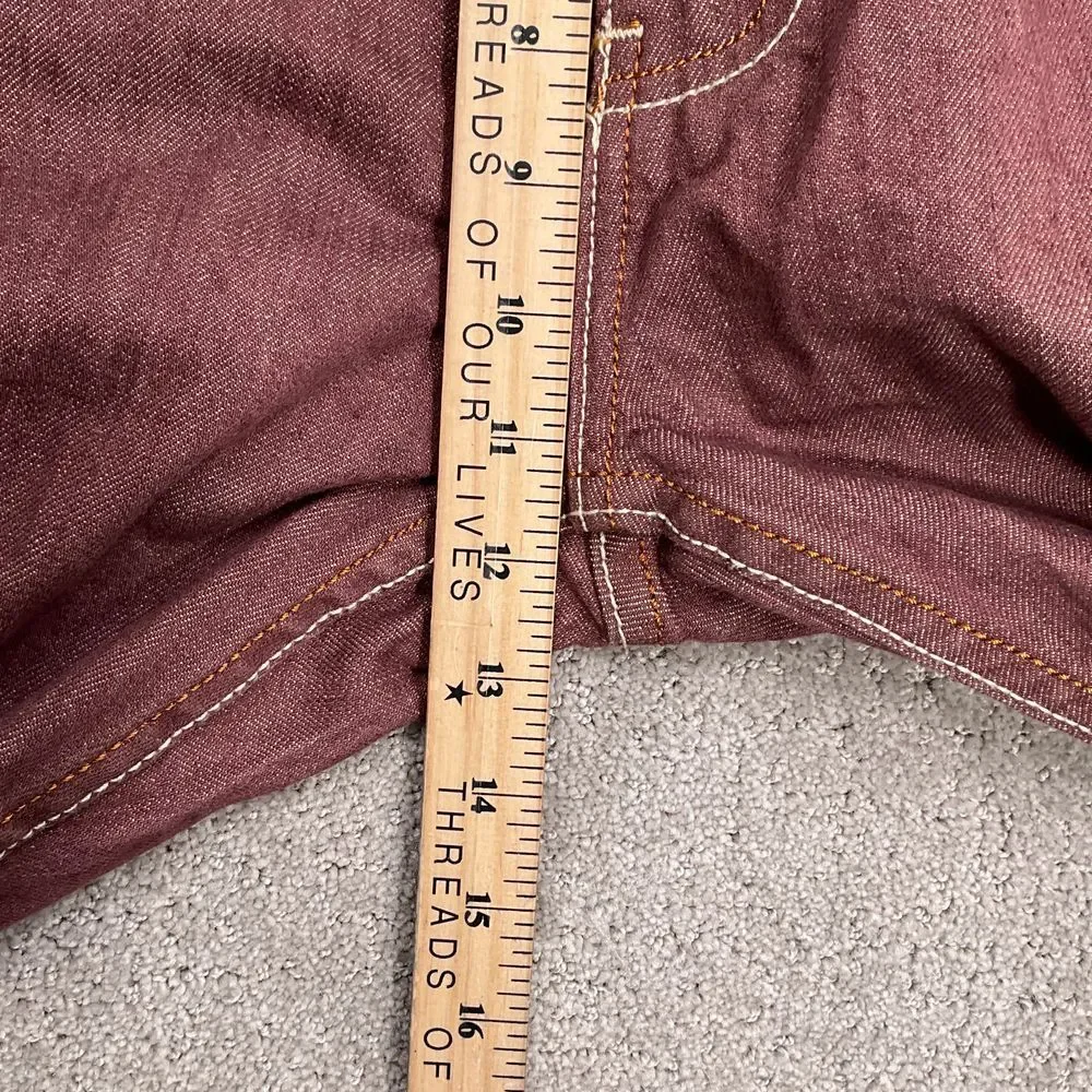 Ablanche Jeans Men 42W 34L ACT 39W‎ 33L Burgundy Cotton Denim Straight Leg  Y2K